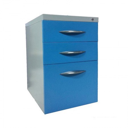 KOZURE Small Cabinet Caster with 3 Drawers KL-3DW Blue