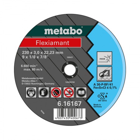 METABO Cutt Off Wheel 16744 MB0000347 100 mm