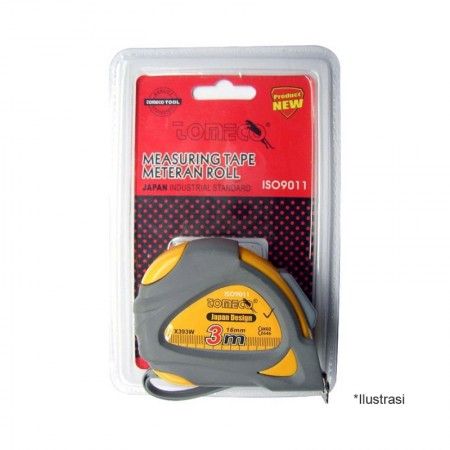 TOMECO Meteran Roll Auto Stop Rubber Covered with Magnet
