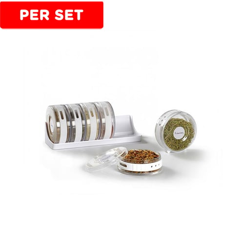 Tokokadounik Silinder Spice Rack - Rak Bumbu  6 Pcs