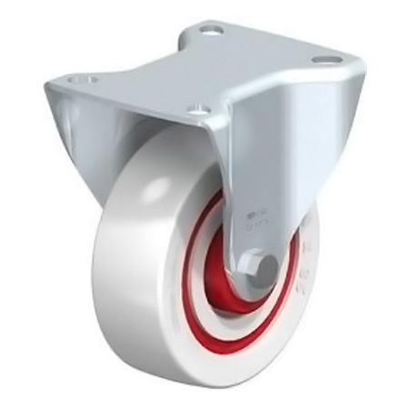BLICKLE B-POW 100R-FK with Top Plate Fitting Noise Absorbing Nylon Wheel Fixed Castors Type:B-POW 125R-FK
