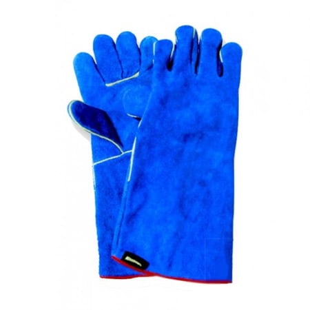 KRISBOW KW1000245 Welding Glove 16IN Blue Leather type:KW1000247