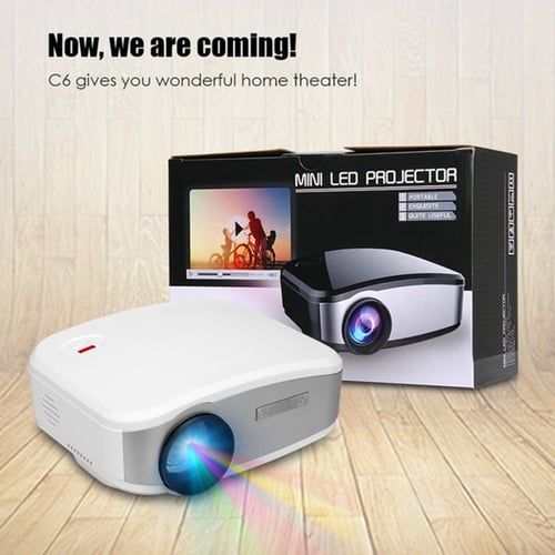 CHEERLUX Mini LED LCD Projector Home Theater 1200 Lumens C6