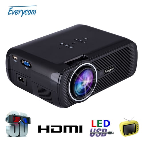 EVERYCOM X7 Mini Projector Full Hd 1080p Video LED Projector