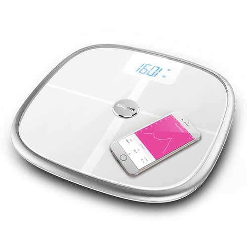 Koogeek Bluetooth 4.0 Smart Health Weight Scale Measure Muscle Bone Mass BMI BMR Intelligent Body Scale for iPhone 6 IOS Android Bluetooth WiFi Smart Scales