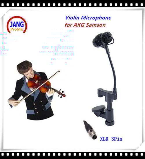 Ovann Professional Instrument Violin Microphone Mandolin Viola Mikrofone for AKG Samson Wireless System Transmitter XLR 3Pin Microfon LT-VLD3C