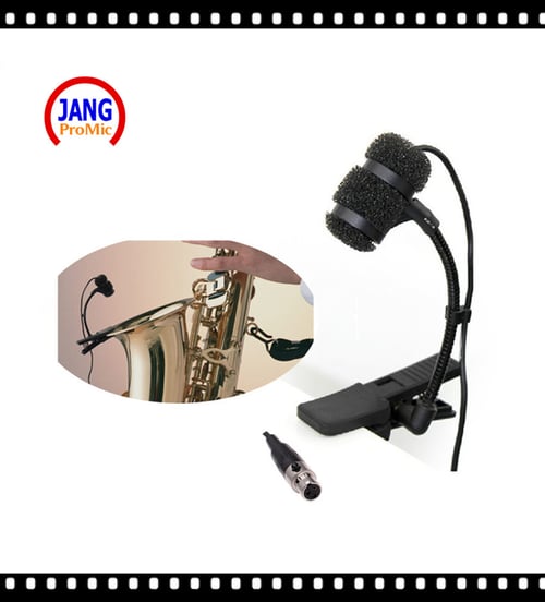 Ovann Professional Music Instrument Microfone Saxophone Condenser Microphone for AKG Samson Wireless Transmitter XLR 3Pin Microphones LT-309-T3
