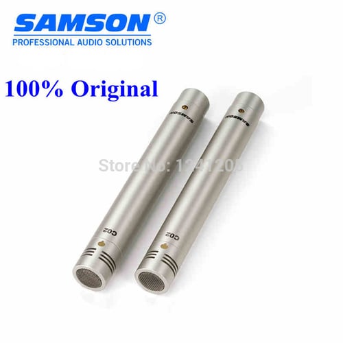 Pair Samson c02 small diaphragm condenser microphone piano percusses stereo music pick up microphone pencil type for recording Handheld Microphone C02